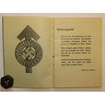 Книжка к нагрудному знаку Гитлерюгенд -Hitler=Jugend Leistungsbuch. Espenlaub militaria